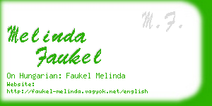 melinda faukel business card
